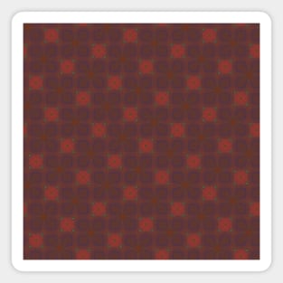 Red Rose and Checker Board Pattern - WelshDesignsTP003 Magnet